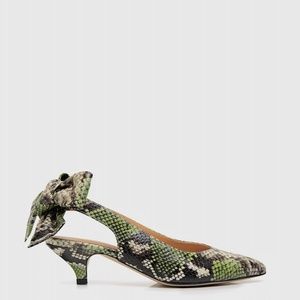 GANNI SNAKE SKIN HEELS IN BOX